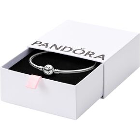 Pandora Moments Ball Clasp Bangle for Women - Compatible Moments Charms - Bangle Charm Bracelet - With Gift Box