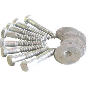 Dock Edge + Inc. Floating Dock Hardware Lag Bolt Set, Pack of 8 (3/8-Inch)