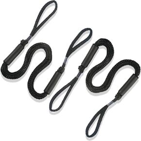 2 Pack Marine Boat Bungee Dock Line Anchor Rope Mooring Cord Strong Stretch Mooring Line Boat Dock Bungee Tie(4ft-5.5ft)