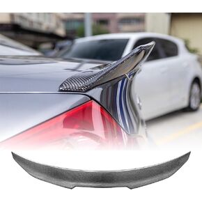AeroBon Real Carbon Fiber Trunk Spoiler Compatible with 2008-2015 Infiniti G37 Q60 2-Door Coupe (H Style)