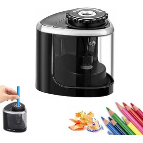 Electric Pencil Sharpeners Powerful Stall-Free Motor Portable Electric Battery Operated Pencil Sharpener Battery Powered Classroom Pencil Sharpeners for School Home Office Classroom