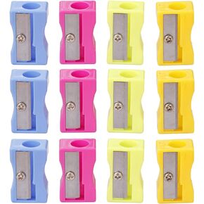 Tofficu 24pcs Pencil Sharpeners in Bulk, Pencil Sharpener Manual Sharpener, Colorful Mini Handheld Pencil Sharpener for Kids, Small Handheld Pencil Sharpener Bulk for Pencil Eyeliner