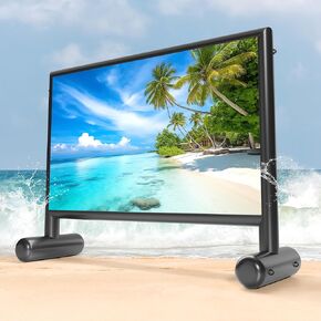16Ft Upgraded Airtight Design Inflatable Projector Screen, Outdoor Movie Screen One-time Inflatable Support Front/Rear Projection - No Need to Keep Inflating