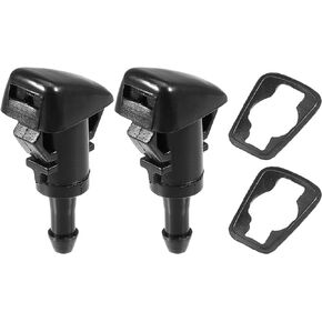 ACROPIX Front Windshield Wiper Washer Nozzle Spray Jet for HYUNDAI SANTA FE 3.3L 3342CC V6 DOHC - Pack of 2 Black