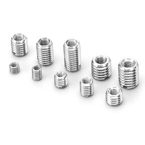 55Pcs Insert Nut, Threaded M2 M2.5 M3 Stainless Steel Fastener Assortment for Repair for Wood Hardwoods Plywood Softwoods