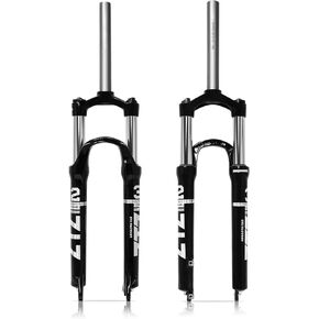 26/27.5/29 MTB Suspension Fork, Aluminum Alloy Shock Absorber XC Mountain Bike Front Fork-100mm Travel, 9mm QR， 28.6mm Straight Tube,Manual Lockout