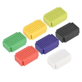 MECCANIXITY Mini Breadboards 55 Tie Point Solderless Breadboards for Proto Shield Distribution Connecting Blocks Pack of 7