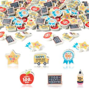 BeYumi 60Pcs Valentine's Day Conversation Heart Mini Erasers for Kids Bulk Assorted Candy Colors Novelty Heart Pencil Eraser School Classroom Prizes Student Homework Rewards Gift Filling Party Favors in Kuwait