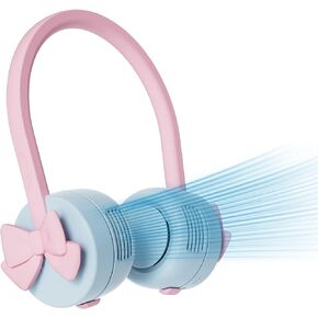 Zoy zoii Neck Fan for Kids, Hands Free Bladeless Fan, Portable Wearable Personal Fan, Rechargeable 3 Speeds Gift for Boy Girl Travel Outdoor, Tiger