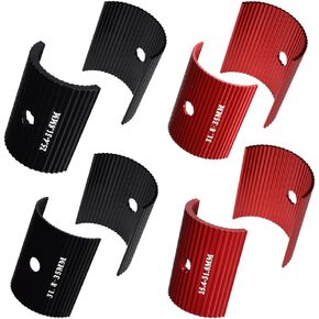 4 Pair Bike Handlebar Stem Shim Adapter Sheet Conversion Spacer Cycling Aluminum Alloy Accessories 25. 4 to 31. 8 + 31.8 to 35mm Black Red