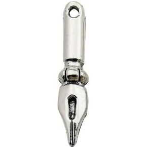 1Pc Silver Fountain Pen Planner Charm,Bracelet Charm,Dangle Charm,Travelers Notebook Charm,Planner Accessories Planners,Office Products,Planners, Refills and Covers