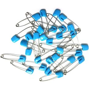 GTONEE 30pcs Safety pins, Cute Brooch pin Colorful, Stainless Steel, Size L, 2.1 inch Red