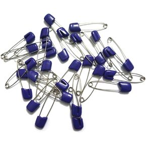 GTONEE 30pcs Safety pins, Cute Brooch pin Colorful, Stainless Steel, Size L, 2.1 inch Red