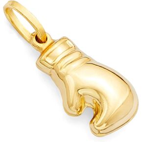 14k REAL Yellow Gold Boxing Glove Charm Pendant