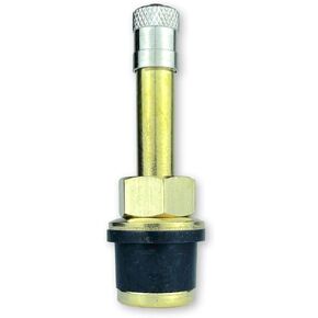 Haltec QS-500 Quickstem 2 inch Straight Push Through Brass Valve Stem for OTR and Farm Tire .625 inch Valve stem Holes. Emergency Valve Stem Replacement.
