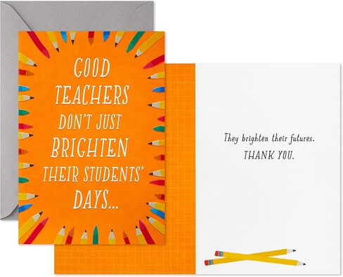 Hallmark Thank You Cards, Teachers are Magic (2 Cards with Envelopes) for Teacher, Principal, Coach, Admin, Mentor in Saudi Arabia