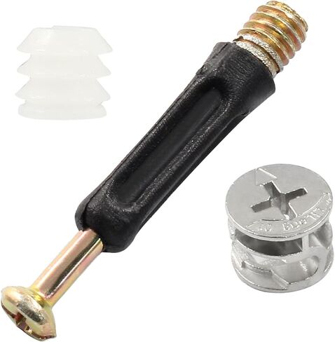 Kmitmuk 45 مجموعة أدوات توصيل الأثاث 3 في 1، ومسامير وتد M6 × 40 مم، وتركيبات كاميرا 14.6 مع وتد وجوز مُدرج مسبقًا لأثاث الخزانة in Kuwait