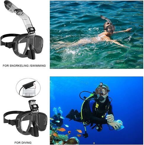 LIANQIAN Diving Scuba Package Set, Anti-Fog Tempered Glass Scuba Diving Goggles,Professional Snorkeling Gear for Adults in Saudi Arabia