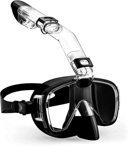 LIANQIAN Diving Scuba Package Set, Anti-Fog Tempered Glass Scuba Diving Goggles,Professional Snorkeling Gear for Adults in Kuwait