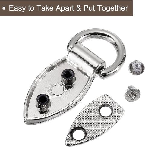 uxcell Bag Side Clip Buckle - Metal Suspending Leaf Shape Purse Strap Chain Connector with D Ring in Saudi Arabia