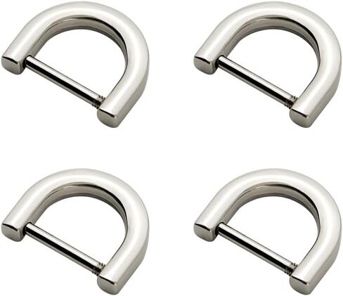 TANJUN 4 pcs D-Rings with Closing Screw Shackle DIY Purse Handle Connector Dee Ring Leather Craft in Saudi Arabia