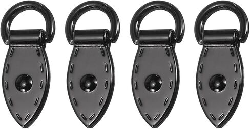 uxcell Bag Side Clip Buckle - Metal Suspending Leaf Shape Purse Strap Chain Connector with D Ring in Saudi Arabia