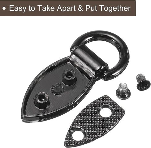 uxcell Bag Side Clip Buckle - Metal Suspending Leaf Shape Purse Strap Chain Connector with D Ring in Saudi Arabia
