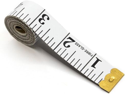 OOTDAY Tape Measure, 60 Inch Double Scale Sewing Flexible Ruler for Weight Loss Body Measurement Tailor Craft Vinyl Body Measurement Tape(White-150CM) in Saudi Arabia