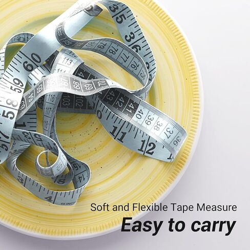 OOTDAY Tape Measure, 60 Inch Double Scale Sewing Flexible Ruler for Weight Loss Body Measurement Tailor Craft Vinyl Body Measurement Tape(White-150CM) in Saudi Arabia