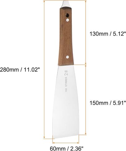 HARFINGTON Painting Knives 45mm Width Shovel Mixing Palette Scraper with Wood Handle for Oil Paint Craft Spreading(1#) in Saudi Arabia
