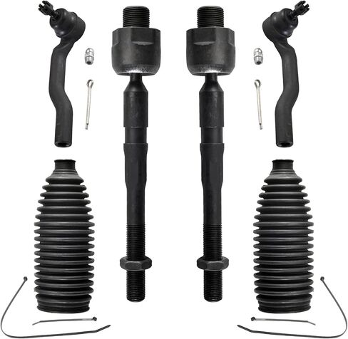 ASTARPRO - مجموعة قضبان ربط أمامية مكونة من 6 قطع بديلة لـ 07-14 Ford Edge Lincoln MKX، 4 أطراف قضيب ربط خارجي وداخلي للتعليق 2 حذاء 2007 2008 2009 2010 2011 2012 2013 2014 in Saudi Arabia