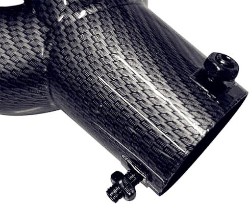 Carbon Fiber Heart Shaped 2.5 Exhaust Tip Bending Muffler Kit 2.25 Inlet System Car Mods Black (Dual exhaust) in Saudi Arabia