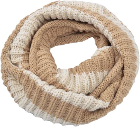 TrendsBlue Premium Winter Knit Striped Infinity Loop Circle Scarf in Kuwait
