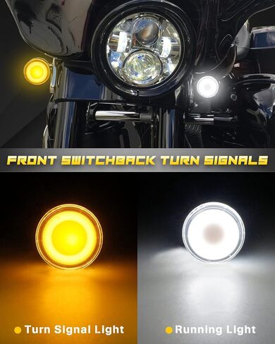 NTHREEAUTO 1157 LED Turn Signals Front Turn Signal Light, 2 Inch Bullet Smoked Lens Compatible with Harley Road King Street Glide Electra Glide Softail Dyna Fat Boy in Saudi Arabia