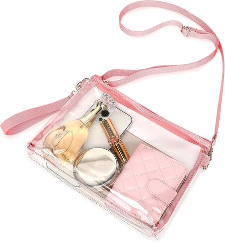 YGR Womens Clear Purse Stadium Approved Crossbody Bag Removed Strap for Concert, Sport Events in Saudi Arabia