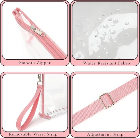 YGR Womens Clear Purse Stadium Approved Crossbody Bag Removed Strap for Concert, Sport Events in Saudi Arabia