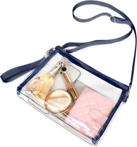 YGR Womens Clear Purse Stadium Approved Crossbody Bag Removed Strap for Concert, Sport Events in Saudi Arabia