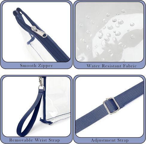 YGR Womens Clear Purse Stadium Approved Crossbody Bag Removed Strap for Concert, Sport Events in Saudi Arabia