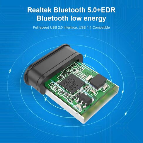محول بلوتوث USB للكمبيوتر الشخصي، جهاز استقبال مرسل بلوتوث صغير 5.0 EDR Dongle للكمبيوتر المكتبي والكمبيوتر المحمول Windows11/10/8.1/8/7 in Saudi Arabia