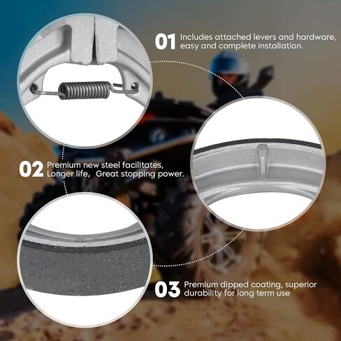 Chabushi Rear Brake Shoes Front Brake Pads for Suzuki Eiger 400 LTF400F LTA400F 4x4 2002-2007, LTA400 2x4 2006-2018 in Saudi Arabia