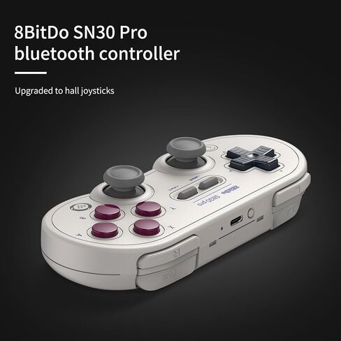 وحدة تحكم بلوتوث AKNES 8Bitdo SN30 Pro، تحديث عصا التحكم بتأثير Hall، وحدة تحكم الألعاب المتوافقة مع Apple وSwitch وWindows وSteam Deck وAndroid وRaspberry Pi - G Classic Edition in Saudi Arabia