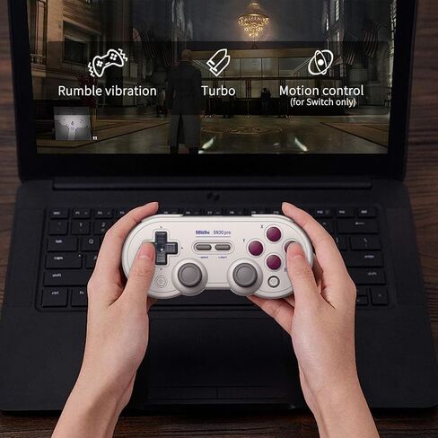 وحدة تحكم بلوتوث AKNES 8Bitdo SN30 Pro، تحديث عصا التحكم بتأثير Hall، وحدة تحكم الألعاب المتوافقة مع Apple وSwitch وWindows وSteam Deck وAndroid وRaspberry Pi - G Classic Edition in Saudi Arabia