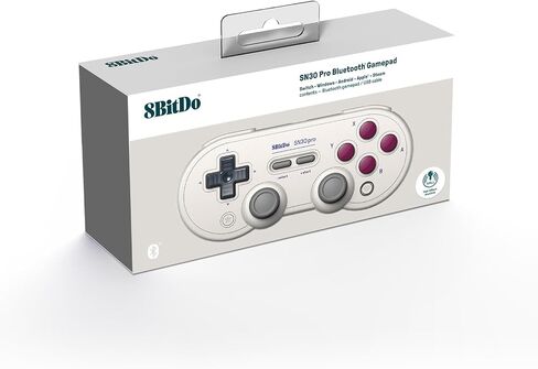 وحدة تحكم بلوتوث AKNES 8Bitdo SN30 Pro، تحديث عصا التحكم بتأثير Hall، وحدة تحكم الألعاب المتوافقة مع Apple وSwitch وWindows وSteam Deck وAndroid وRaspberry Pi - G Classic Edition in Saudi Arabia