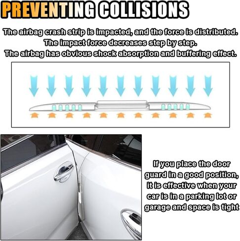 4PCS Car Door Edge Guards Car Side Door Protector, Rearview Anti-Collision Bumper Trim Guard Sticker, Auto Body Self Adhesive Anti-Scratch Strips for SUV Pickup Truck (Black) in Saudi Arabia