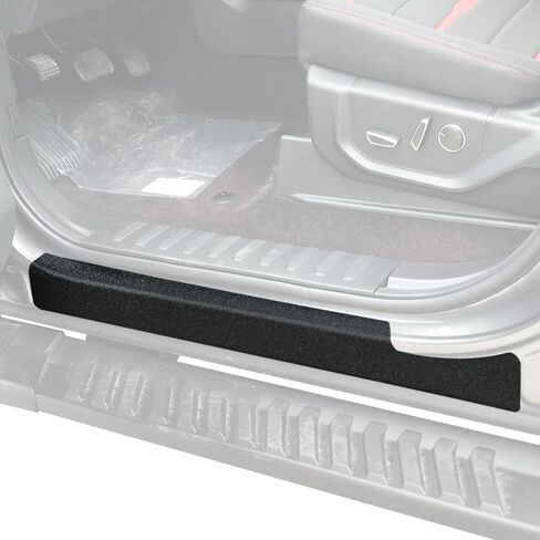 Red Hound Auto Custom Fit 2009-2014 Compatible with Ford F-150 Crew Cab SuperCrew Door Step Sill Scuff Plate Protectors Shield 4 Dr 4pc Kit 2010 2011 2012 2013 Paint Guard Paint Protection in Saudi Arabia