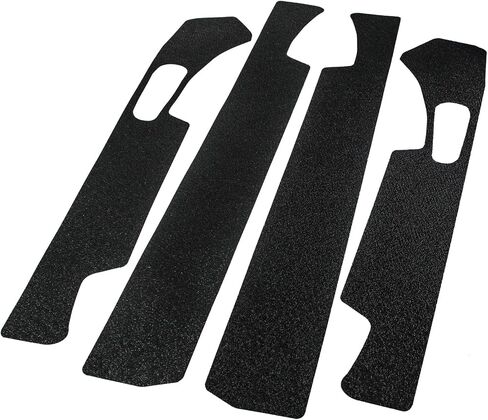 Red Hound Auto Custom Fit 2009-2014 Compatible with Ford F-150 Crew Cab SuperCrew Door Step Sill Scuff Plate Protectors Shield 4 Dr 4pc Kit 2010 2011 2012 2013 Paint Guard Paint Protection in Saudi Arabia