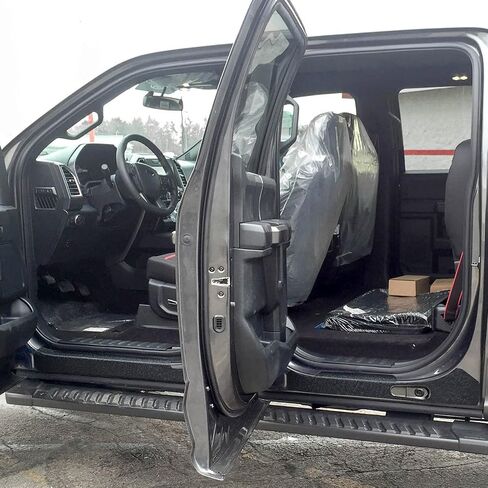Red Hound Auto Custom Fit 2009-2014 Compatible with Ford F-150 Crew Cab SuperCrew Door Step Sill Scuff Plate Protectors Shield 4 Dr 4pc Kit 2010 2011 2012 2013 Paint Guard Paint Protection in Saudi Arabia