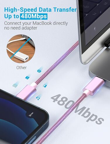 Marchpower USB C to Lightning Cable - MFi Certified iPhone 14 Fast Charger Cord 3/6/10ft Type C to Charging Cable Compatible with iPhone 14 13 12 Pro Max Mini 11 X XS XR 8 Plus -Gold in Saudi Arabia