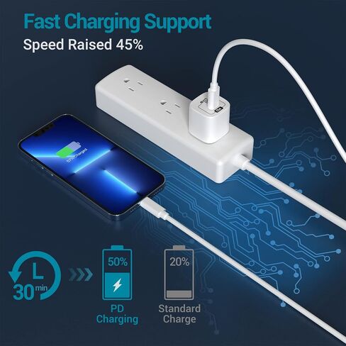Marchpower USB C to Lightning Cable - MFi Certified iPhone 14 Fast Charger Cord 3/6/10ft Type C to Charging Cable Compatible with iPhone 14 13 12 Pro Max Mini 11 X XS XR 8 Plus -Gold in Saudi Arabia