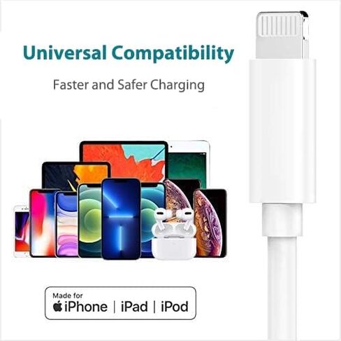 Marchpower USB C to Lightning Cable - MFi Certified iPhone 14 Fast Charger Cord 3/6/10ft Type C to Charging Cable Compatible with iPhone 14 13 12 Pro Max Mini 11 X XS XR 8 Plus -Gold in Saudi Arabia